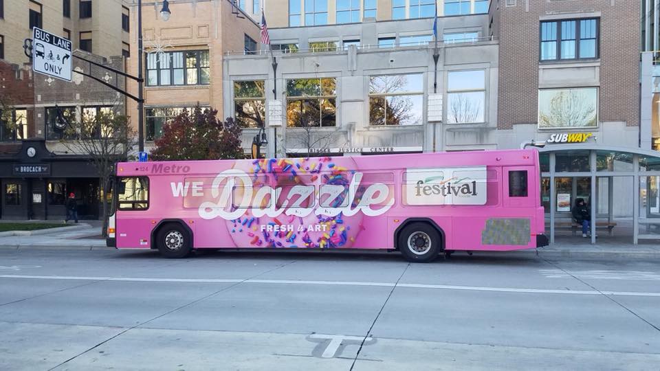 We Dazzle Fresh Art Wrap On Bus