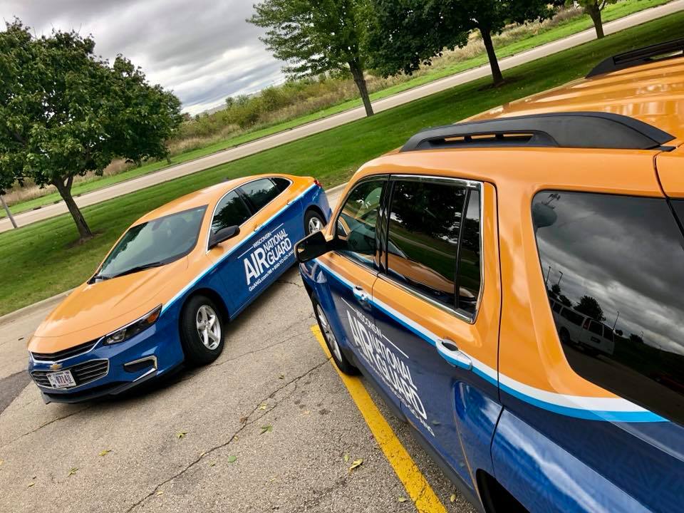 Madison Graphics Banner on a sport car