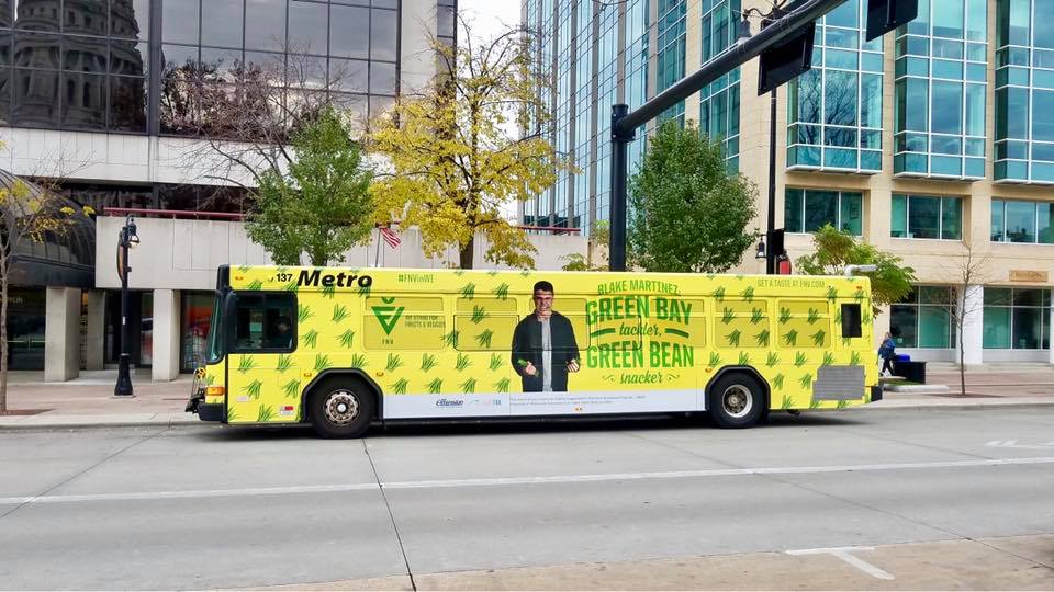 Brand Adverting Graphics on Bus