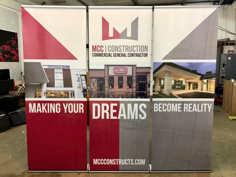 Standee Graphic Banner of a construction company
