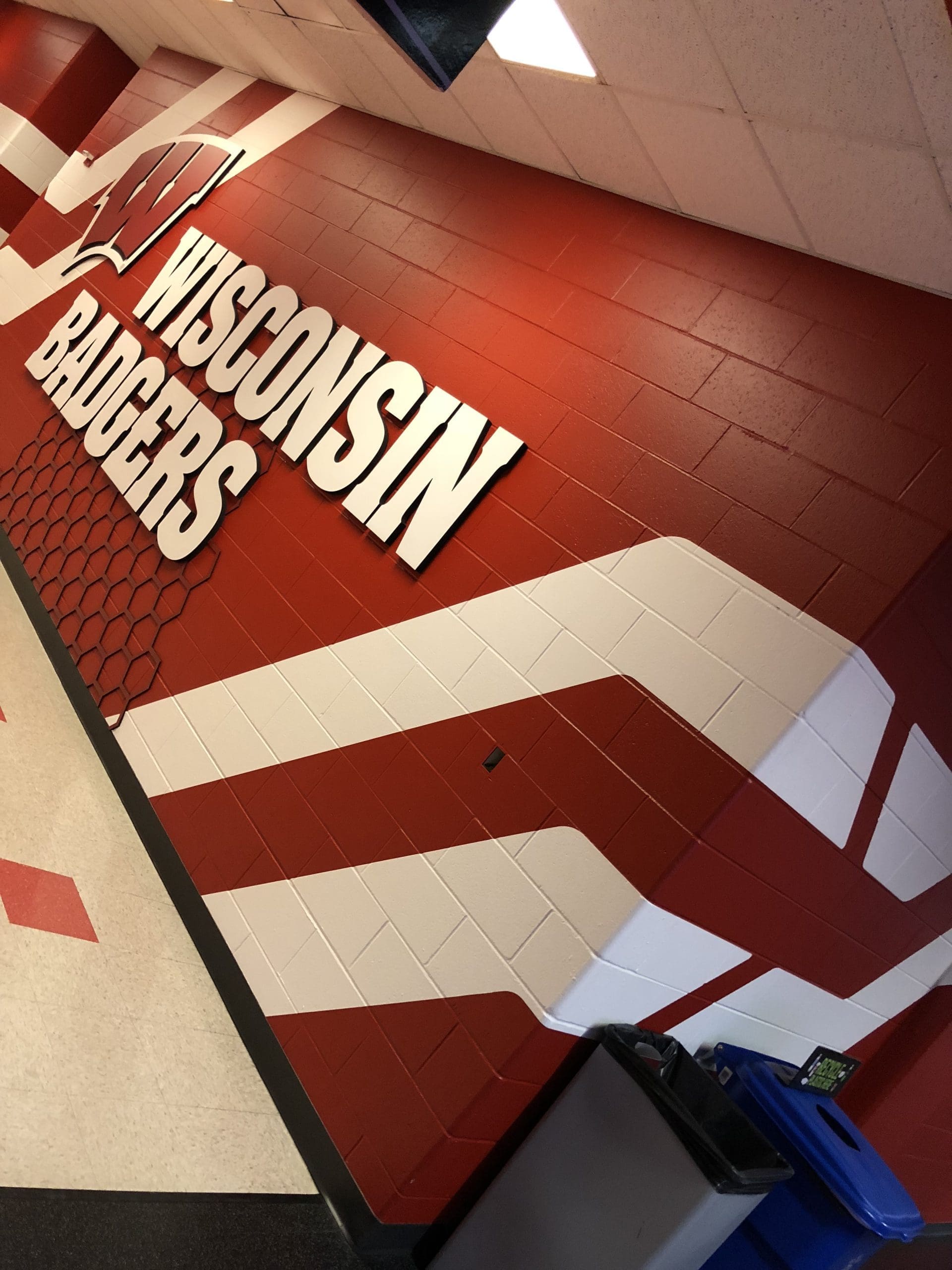 Graphics banner on wall