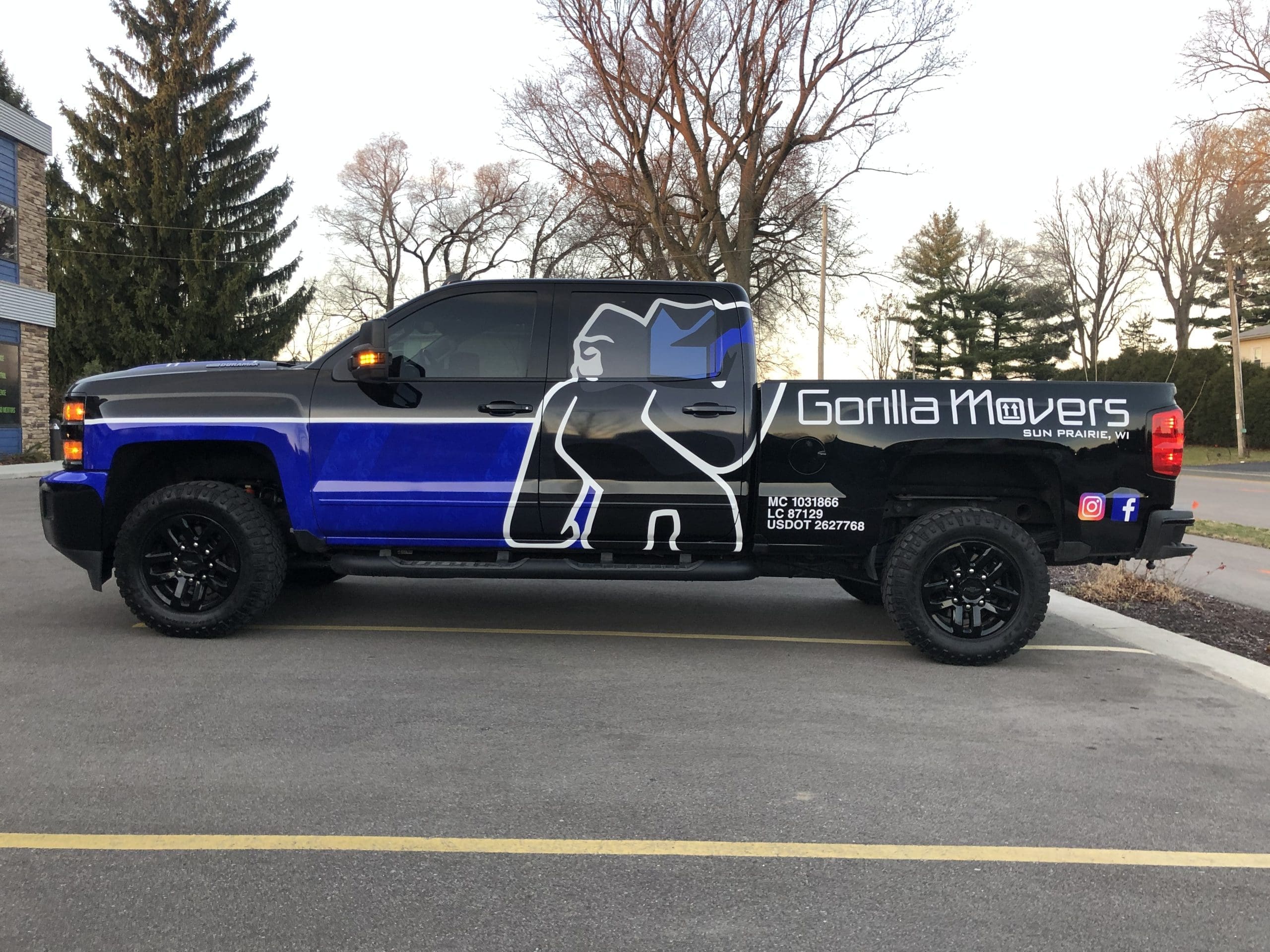 Graphics on van
