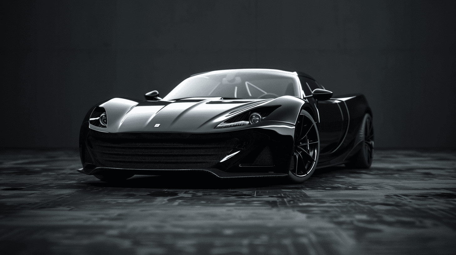 Dark Black Sports Car